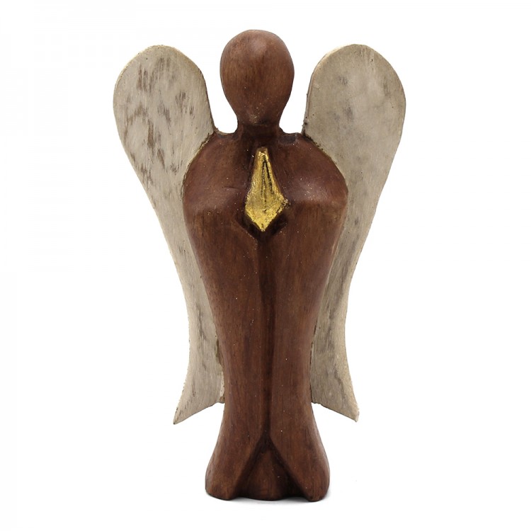 Anjel vyrezávaný z dreva - Láska - 25cm